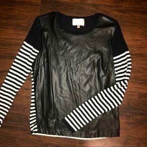 Pleather Boutique Blouse